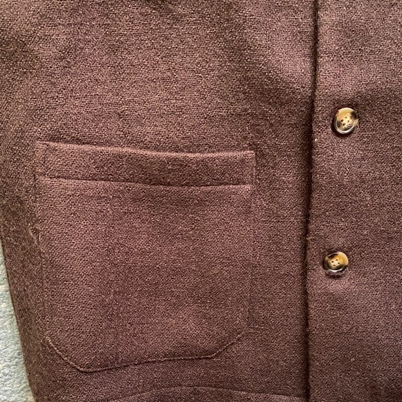 Quaker Marine Men's Dark Brown Wool Loafer Jacket M - Picture 4 of 13